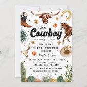 Een klein cowboy Baby shower Kaart (Voorkant)