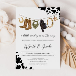 Een klein cowboy Baby shower Kaart