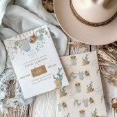 Een klein cowboy Baby shower Kaart