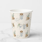 Een klein cowboy Baby shower Papieren Bekers (Achterkant)