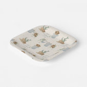 Een klein cowboy Baby shower Papieren Bordje (Gebogen)