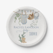 Een klein cowboy Baby shower Papieren Bordje (Voorkant)