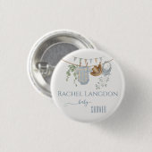 Een klein cowboy Baby shower Ronde Button 3,2 Cm (Voorkant /achterkant)