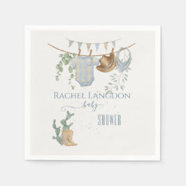 Een klein cowboy Baby shower Servet