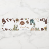 Een klein cowboy Baby shower Waterfles Etiket (Enkel label)