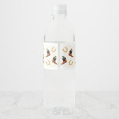 Een klein cowboy Baby shower Waterfles Etiket (Achterkant)