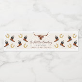 Een klein cowboy Baby shower Waterfles Etiket (Enkel label)