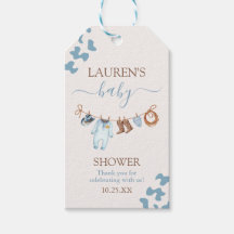 Een klein Cowboy Blue Baby Shower Jongen Cadeaubij