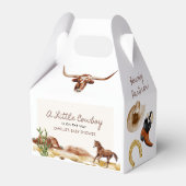 Een klein Cowboy Western Baby shower Bedankdoosjes (Voorkant Zijde)