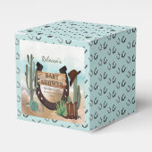 Een klein Cowboy Western Baby shower Bedankdoosjes (Voorkant Zijde)
