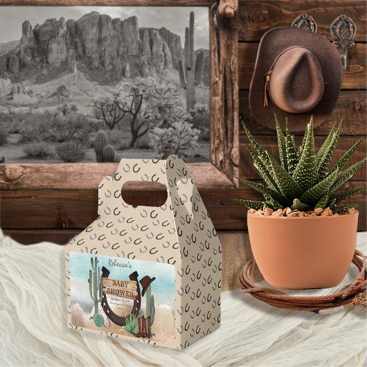 Een klein Cowboy Western Baby shower Bedankdoosjes