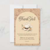 Een klein Cowboy Western Baby shower Bedankkaart (Voorkant)