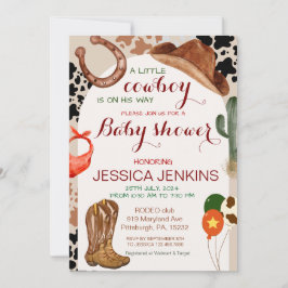 Een klein Cowboy Western Baby shower Kaart