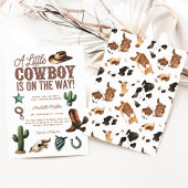 Een klein Cowboy Western Baby shower Kaart
