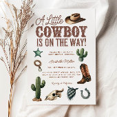 Een klein Cowboy Western Baby shower Kaart