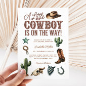 Een klein Cowboy Western Baby shower Kaart