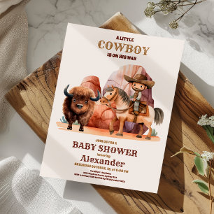 Een klein Cowboy Western Baby shower Kaart