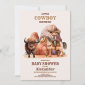 Een klein Cowboy Western Baby shower Kaart (Voorkant)