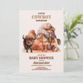 Een klein Cowboy Western Baby shower Kaart (Staand voorkant)