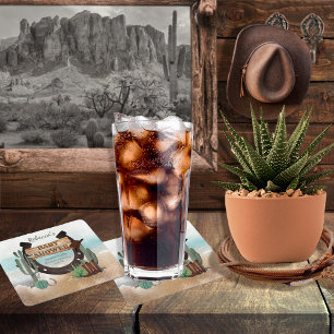 Een klein Cowboy Western Baby shower Kartonnen Onderzetters