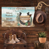 Een klein Cowboy Western Baby shower Spandoek