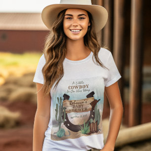 Een klein Cowboy Western Baby shower Tri-Blend Shirt