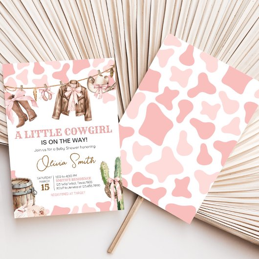 Een klein cowgirl Baby shower Kaart