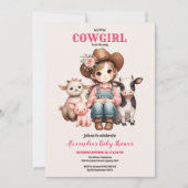Een klein cowgirl Baby shower Kaart (Voorkant)