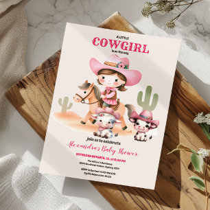Een klein Cowgirl Western Rodeo Baby shower Kaart