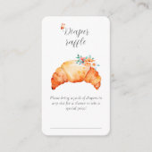 Een klein Croissant Diaper Baby shower Informatiekaartje (Voorkant)