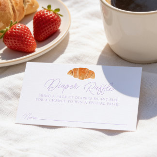 Een Klein Croissant Paarse Luier Raffle Informatiekaartje