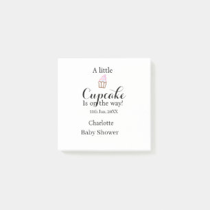 Een klein cupcake is op komst baby shower naam da post-it® notes