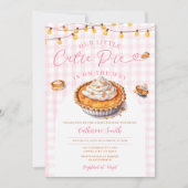 Een klein Cutie Pie komt onderweg Baby Shower Roze Kaart (Voorkant)