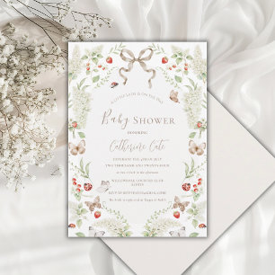 Een Klein Dames Bloemenlint Vintage Baby Shower I Kaart