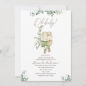 Een klein doeken baby en eucalyptus waterverf Bab Kaart (Voorkant)