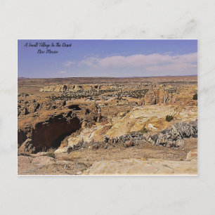 Een klein dorp in de nieuwe Mexicaanse woestijn Briefkaart