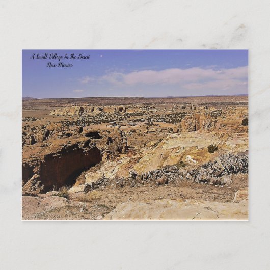 Een klein dorp in de nieuwe Mexicaanse woestijn Briefkaart (Voorkant)