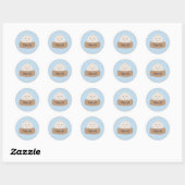 Een klein Dumpling is op komst Dank je Ronde Sticker (Vel)