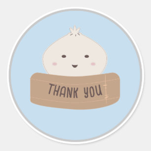 Een klein Dumpling is op komst Dank je  Ronde Sticker
