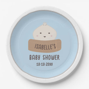 Een klein Dumpling komt onderweg Baby Shower Papieren Bordje