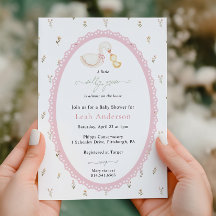 Een Klein Dwaas Gansje Roze Meisje Baby Shower