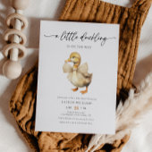 Een klein eendje is op de weg eend Baby shower Kaart