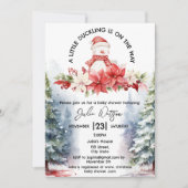 Een klein eendje is op weg naar de winter Kerstmis Kaart (Voorkant)