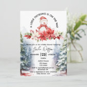 Een klein eendje is op weg naar de winter Kerstmis Kaart (Staand voorkant)