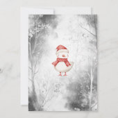 Een klein eendje is op weg naar de winter Kerstmis Kaart (Achterkant)