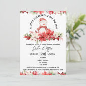 Een klein eendje is op weg naar de winter Kerstmis Kaart (Staand voorkant)