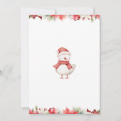 Een klein eendje is op weg naar de winter Kerstmis Kaart (Achterkant)