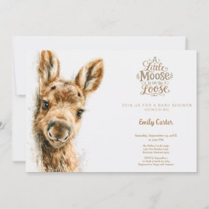 Een klein eland loopt los Baby Shower  Kaart