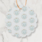 Een klein Elephant Boy Baby shower Bedankjes Labels (Achterkant)