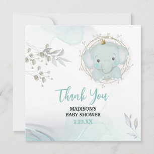 Een klein Elephant Boy Baby shower Bedankkaart